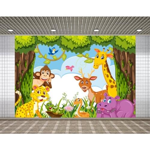 Lyavshi Cartoon Photography Background The Lion King Baby Birthday Backdrop Forest Party Decor Banner Backdrop Photo Studio