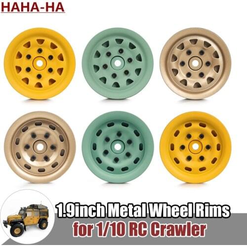 4pcs 1.9inch Metal Wheel Rims Heavy Duty Wheel Hub for 1/10 RC Crawler Car Traxxas TRX4 Axial SCX10 90046 Wraith D90 Tamiya