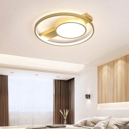 Minimalism Nordic Gold LED Ceiling Lights for Kitchen Bedroom Living Dining Room Corridor Modern House Interior Light Fixture