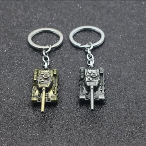Fashion New World Of Tanks WOT Hot Tour Two Colors Optional Metal Tank Keychain Pendant Mens Birthday Gift 2020
