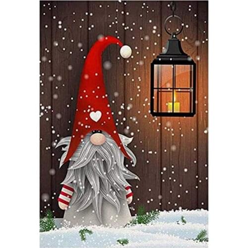 DIY 5D Diamond Painting Kits for Adults Embroidery Diamond Full Drill Gift Home Wall Decor Gift Christmas Hat Lights