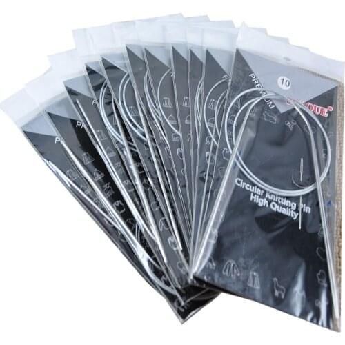 11pcs 32" 80cm Stainless Circular Knitting Needles Set knitting needles sewing accessories Needles knitted set Size 6-16#38