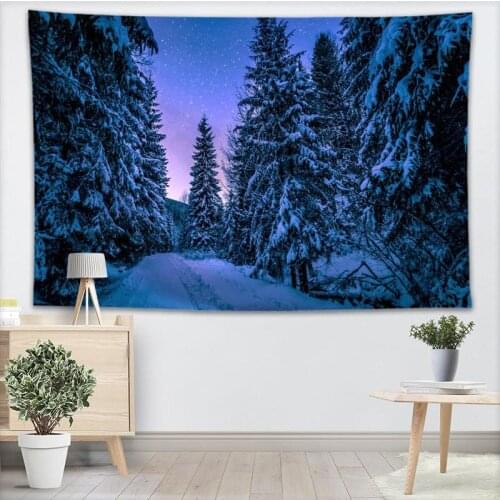 100X150CM,140X250CM Starry Sky Tapestry Wall Hanging Tapestries Forest Tapestry Bedspread Yoga Mat Blanket Bed Table Cloth