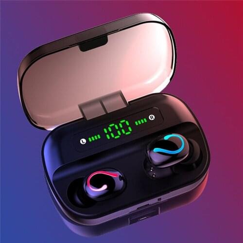 New Phone Charger Bluetooth Earphones of High Fidelity HD Sound Quality IPX7 Waterproof Ear Plugs of Noise Reduction LED Display