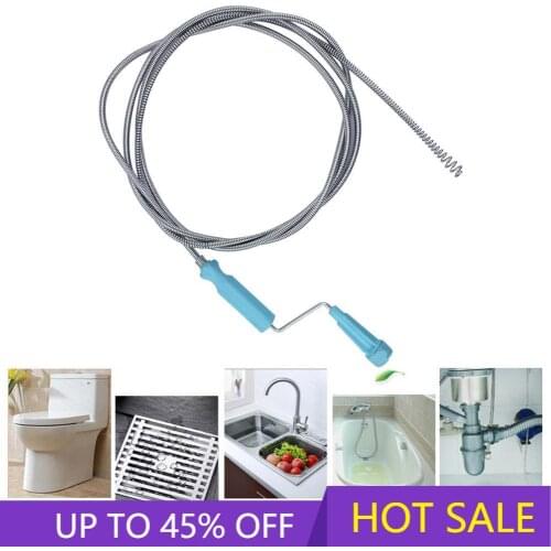 Drain Snake Cleaner Drain Auger Flexible Metal Spring Sink Dredge Auger Plumbing Snake Clog Remover Ultra-long Sewer Dredge