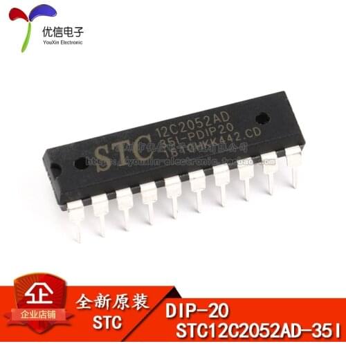 Original the STC (macrocrystalline) line STC12C2052AD-35I-PDIP20 microcontroller