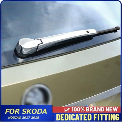 Fit For Skoda Kodiaq 2017 2018 2019 Rear Window Wiper Trims Cover Tail Glass Wiper Nozzle Cover Stickers