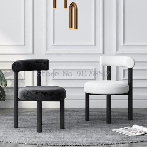 Nordic luxury designer dining chair modern minimalist chubby chair home dining chair lounge chair computer chair makeup chair
