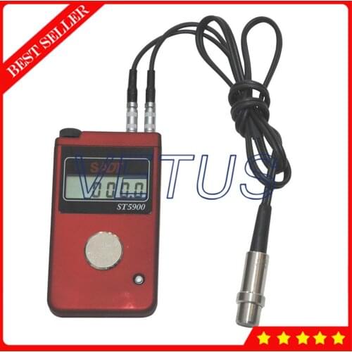 Handheld Ultrasonic Thickness Gauge Meter Tester 0.1mm Resolution for Only Steel Wall Thickness Measurement Digital SADT ST5900