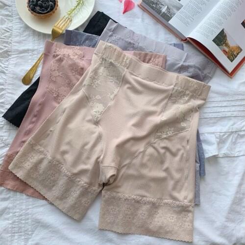 Women Shorts Under Skirt Sexy Lace Anti Chafing Thigh Safety Shorts Ladies Pants Underwear High Waist Safety Pants