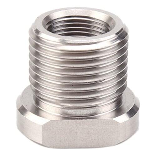1/2-28 to 3/4-16 Automotive Threaded Oil Filter Adapter - Stainless Steel