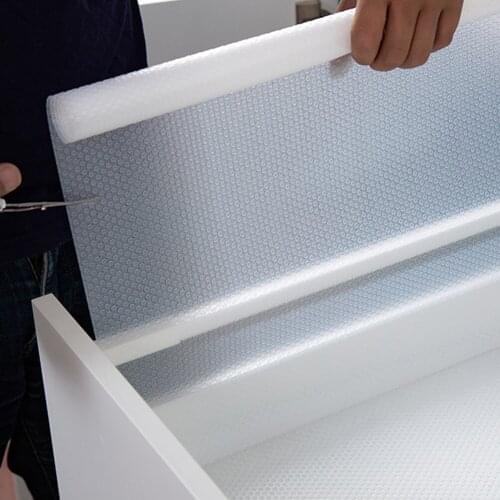 3 Rolls Reusable Drawer Liner Waterproof Cabinet Mat Moisture-Proof Non Slip Table Shelf Liner Mat Kitchen Cupboard Refrigerator