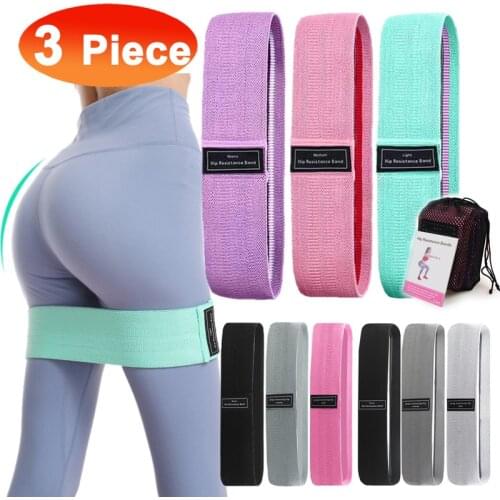 3PCS/Lot Fitness Rubber Band Elastic Yoga Resistance Bands Set Hip Circle Expander Bands Gym Fitness Booty Band Home Workout