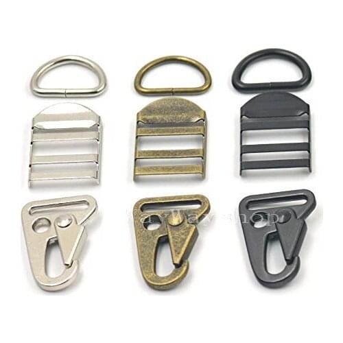 5 Sets 1" 25mm Olecranon Hook Sling HK Dee D ring Lock Triglides Slides Sling Rifle Webbing Strap
