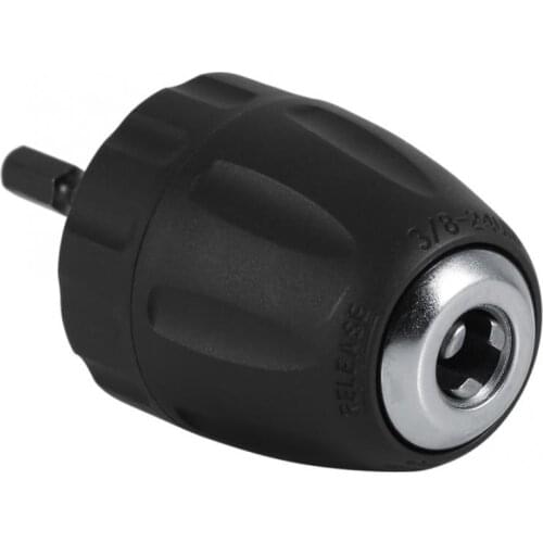 1/4" Hex Chuck Adapter Drill Keyless Chuck Plastic Sleeves Chuck Converter 0.8-10mm 3/8"-24UNF Quick Change Hex Shank Adaptor