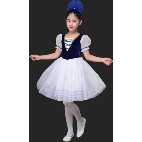 Giselle Ballet Tutu Children Kids Swan Lake Ballet Long Dress Bailarina Party Dance Costumes Girls Princess Performance Clothes