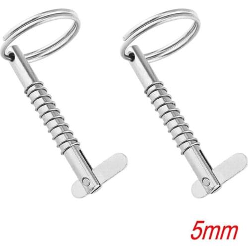 2PCS 5mm Marine Grade 316 Stainless Steel Quick Release Pin for Boat Bimini Top Deck Hinge Marine hardware Boat
