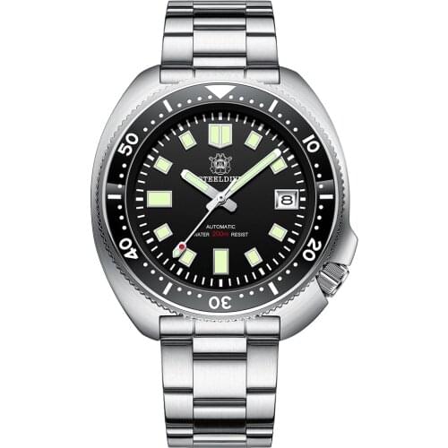 SD1970 Steeldive Upgrade Version Turtle Dive Watches Men 200M Waterproof Stainless Steel NH35 Automatic Mechanical Sapphire Lume