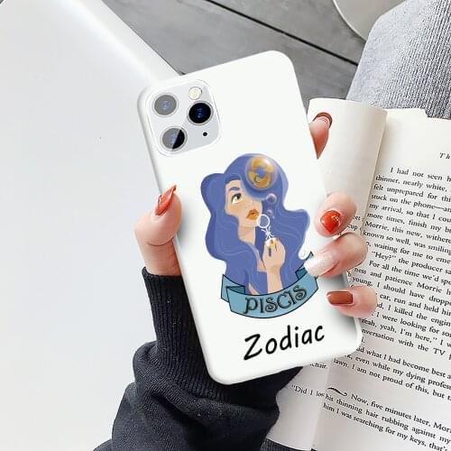 Zodiac Sign phone Case For iPhone 11 Pro XS MAX XR 7 8 6Plus SE 2020 Candy Soft Silicone Phone Cover Bag