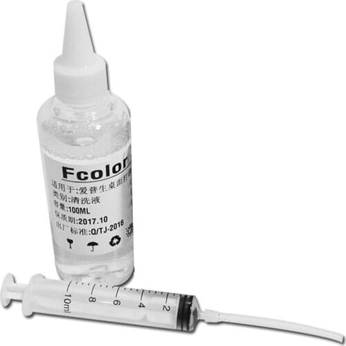 100ML PrintHead Printer Head Cleaning Solution Cleaning Liquid Inkjet Printers With Syringe And All Tools