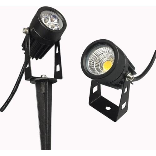 COB Garden lighting 3W 5W Outdoor Spike Lawn Lamp AC110V 220V DC12V Waterproof Lighting Led Light Garden Path Spotlights