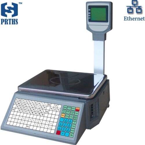 Electronic price scale thermal label print support English Arabic with 10000plus data storage capacity for supermarket weigher