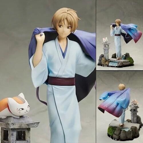 25cm Anime Natsume Yuujinchou Nyanko Sensei Madara Cat & Takashi Natsume Anime Figure PVC Figure Collection Model Toys gifts
