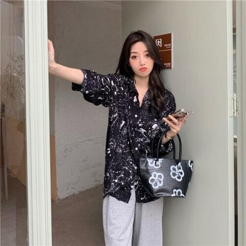 Maxxo Korean High Street Punk Short Sleeve Shirt T-Shirt Vacation Casual Tee Aesthetic Clothes Emo Goth Tops Y2k 2021 Women