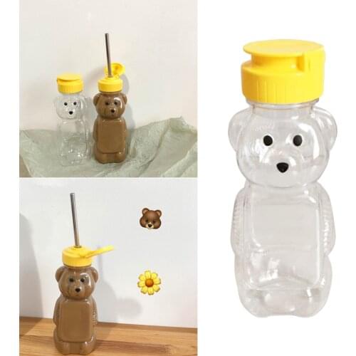 12pcs Squeeze Bottle Reusable 240ML Soft Plastic Durable Ketchup Jar Sauce Honey Condiment Squeeze Bottle Dispenser Container