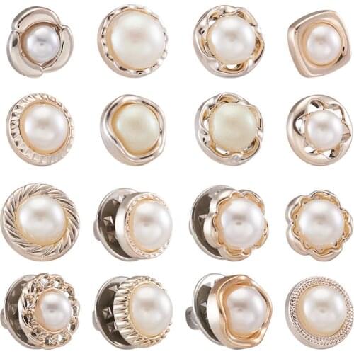 110pcs/box Imitation Pearl Style1-Hole Shank Buttons Sets For Button collar Decoration DIY Making