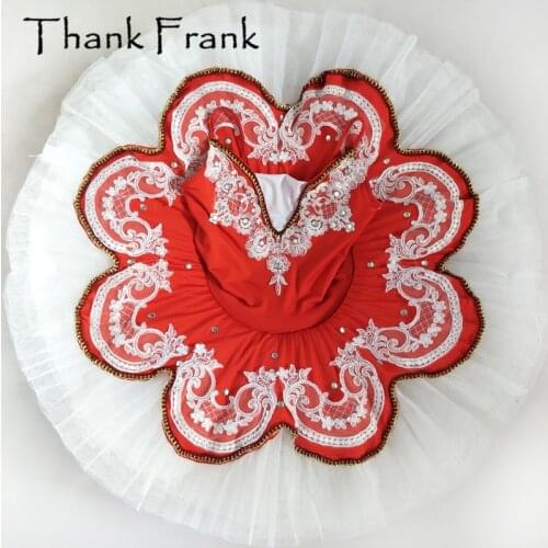 New Lace Platter Camisole Ballet Tutu Dress Kids Adult Professional Ballerina Costume Pink Red Swan Lake Stage Dance Wear C453