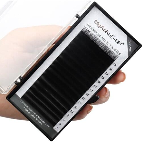 Popular supernatural new dense row single grafted eyelash otter hair graft eyelash thickness 0.05/0.07/0.10