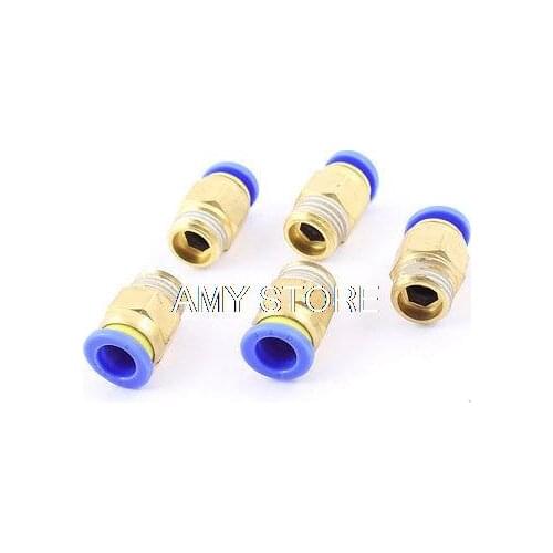 Straight Quick Connectors Pneumatic Fittings 8mm x 1/4" BSPT Male Thread