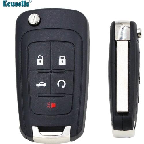 5 Button Flip Folding Key Shell case fob for Chevrolet Aveo Cruze Orlando Trax Uncut HU100 Blade