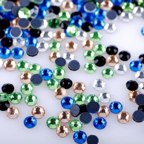 Mix Colors Crystal Rhinestones Ss6-Ss30 Flatback Rhinestones Hot Strass Sewing&fabric Garment Diy Diamond Rhinestone Decorations
