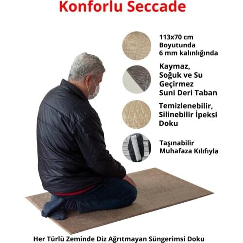Comfortable Prayer Mat, Slip-Resistant, Cold, Water-Proof, prayer mat Thick Orthopedic Knee Ağrıtmayan Prayer Rug Salat Musallah prayer carpet Tapış carpet