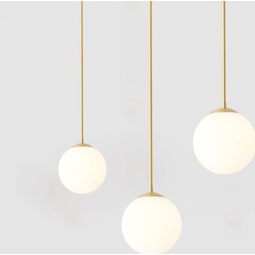 Vintage glass ball bathroom fixture hanging lamp lustres para quarto nordic decoration home hanglampen lampes suspendues