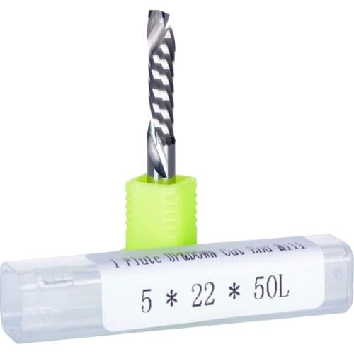 20pcs Up Down Cut 5x22mm Single Flute AAA Solid Carbide CNC Router Endmill Compression Wood Tungsten End Milling Cutter