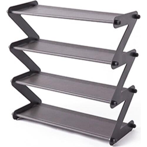 Z Shape Shoe Shelf Practical Slipper Storage Rack Shoe Rack 4-layer Creative Easy To Assemble Home Organization