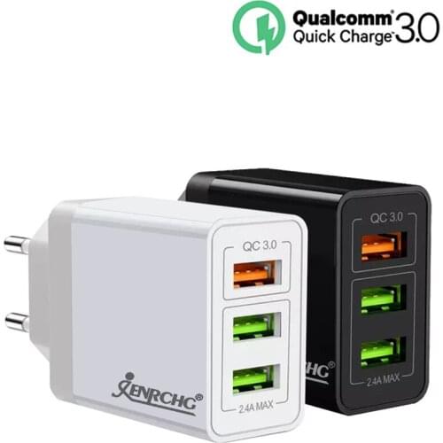 QC 3.0 18W USB Charger Quick Charge 5V 3A Fast Charging Adapter 3 USB Mobile Phone Charger US EU PLUG For iPhone Samsung huawei