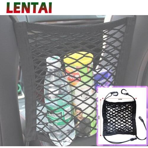 LENTAI 1PC Car storage net pocket Auto seat Phone bag For Volvo Toyota Renault Chevrolet cruze Opel astra Nissan qashqai Peugeot