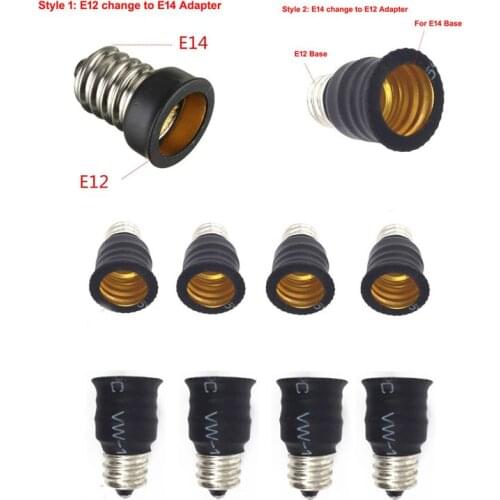 Lot 10pcs E12 To E14 or E14 To E12 Bulb Lamp Holder Adapter Socket Converter Light Base Led Candelabra Lamp Holder Converter