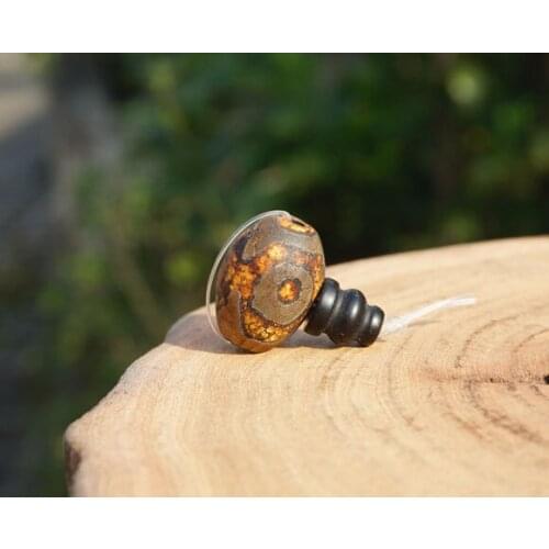 14*18mm Stone Agate Guru Bead Brown Stripe Mala Beads Japa Mala Bracelet Jewellry Findings DIY Accessories