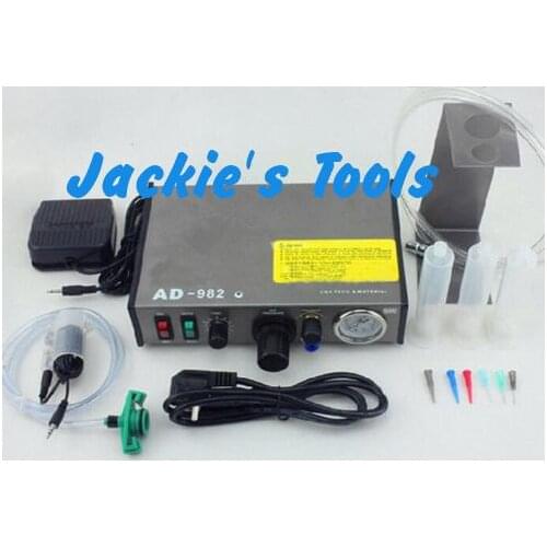 220V AD-982 Semi-Auto Glue Dispenser PCB Solder Paste Liquid Controller Dropper Fluid dispenser Top Quality
