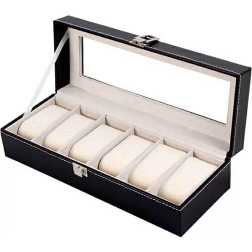 40%HOT 6/10/12/20 Slots Faux Leather Wrist Watch Storage Box Display Case Organizer