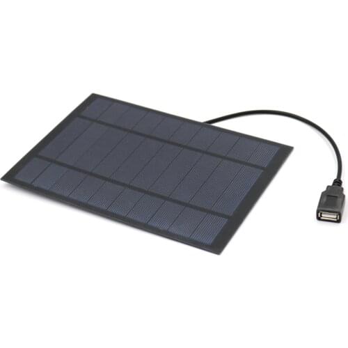 5V 2W 3W 4W 7W Output USB Solar Cell Outdoor 18650 Battery Charger USB Female Port 5 V Charge Regulators Solar Panel