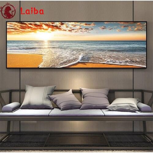 Diamond embroidery Natural scenery, sunset, beach diamond painting cross stitch 5d full square round drill 5d puzzles