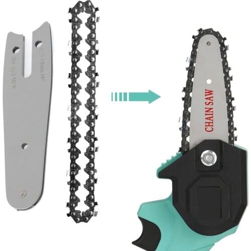 Saw Chain 4Inch 7inch 8Inch Mini Steel Chainsaw Chain With Blade Electric Saw Accessory Replacement Chain Drive Link Pitch