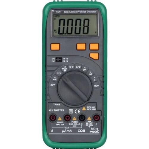 Digital Multimeter Voltage Current Tester Resistance Diode Capaticance Meter Temperature Meaurer Auto/Manual Range NCV Function