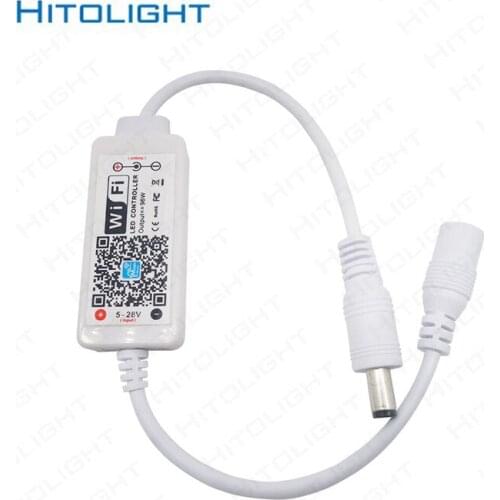 DC5V-28VWIFI Bluetooth single color RGB RGBW strip controller IR24K/RF21K Music controller Phone APP/Voice Control for LED Strip